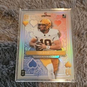 Wild Card Stacked Deck 1/2 Collectible Football Card with Gold Accents